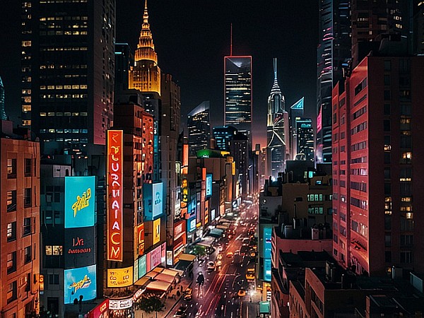 Leonardo_Lightning_XL_A_bustling_city_illuminated_by_glowing_s_3