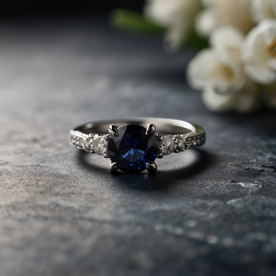 Кольцо с сапфиром