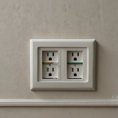 Розетка встраиваемая с заземлением и шторками (демо)