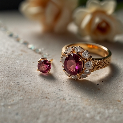 Набор кольца и серьги